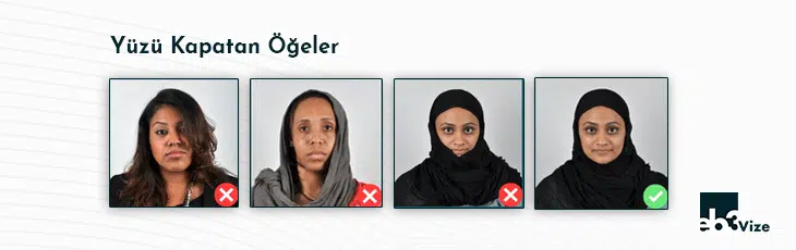 başörtüsü tesettür ile green card fotoğrafı