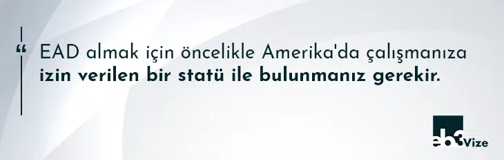 amerikada çalışmak için gerekenler