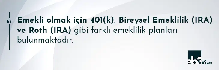 abd emeklilik sistemi